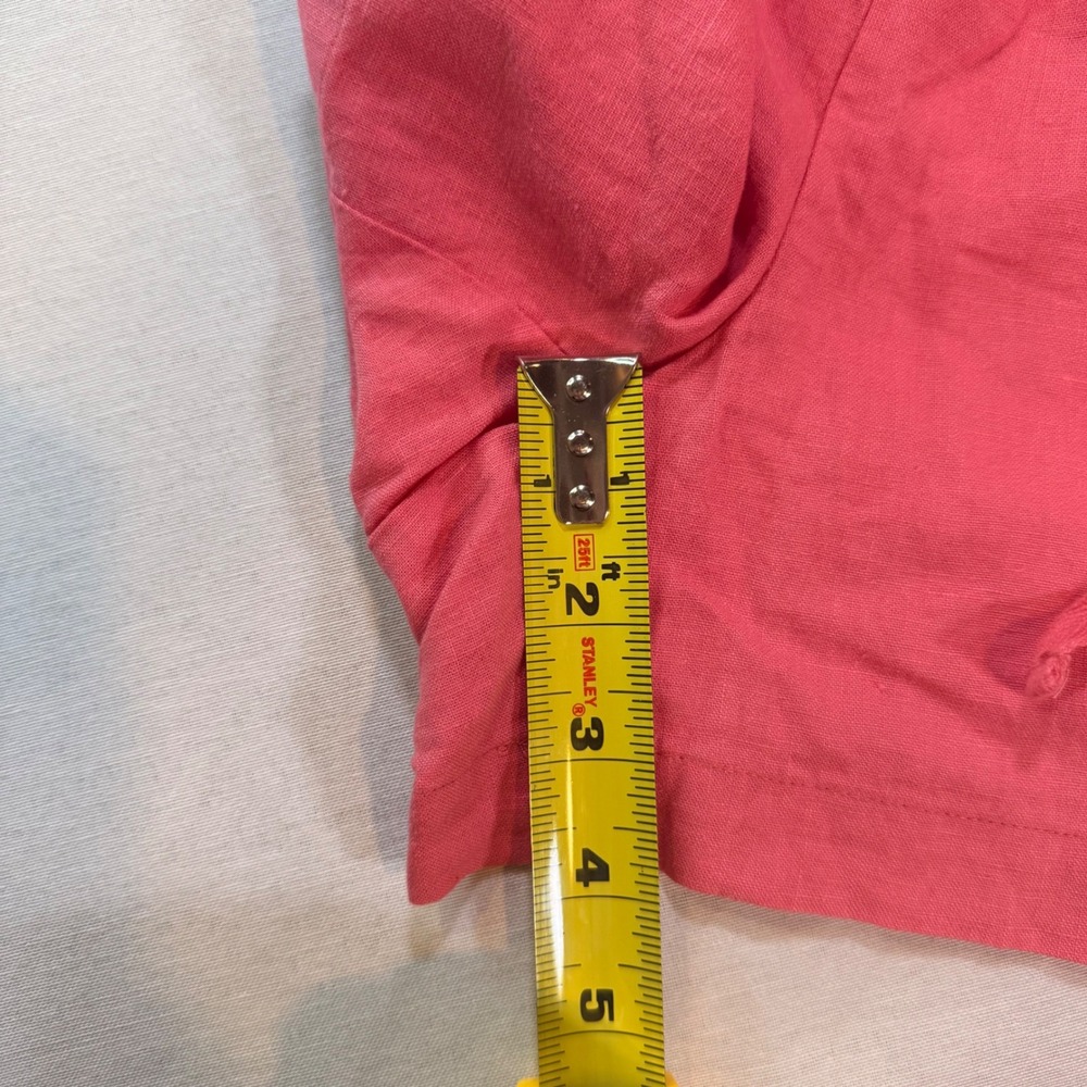 NWT Soho New York & Company Linen Blend Shorts Women S Coral 4" Inseam Preppy - Picture 8 of 8